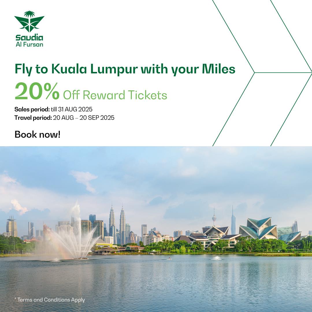 535423738 1199424975555405 2780541885706935761 n - عروض الطيران المميزة من الخطوط السعودية عبر برنامج الفرسان – خصم 20٪ على وجهات مختارة