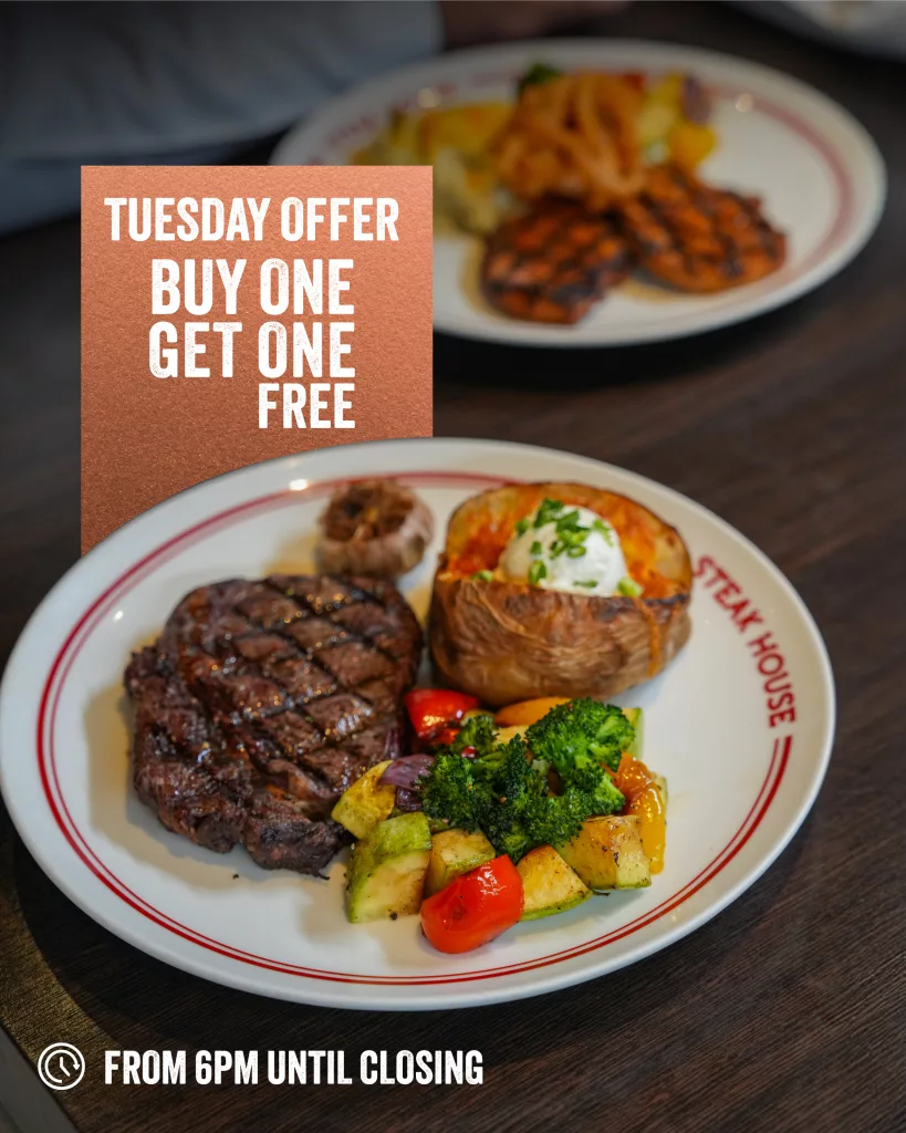 عرض مطعم ستيك هاوس ليوم الثلاثاء اطلب طبق والثاني مجانا 2 2 111 - عرض مطعم ستيك هاوس ليوم الثلاثاء اطلب طبق والثاني مجانا