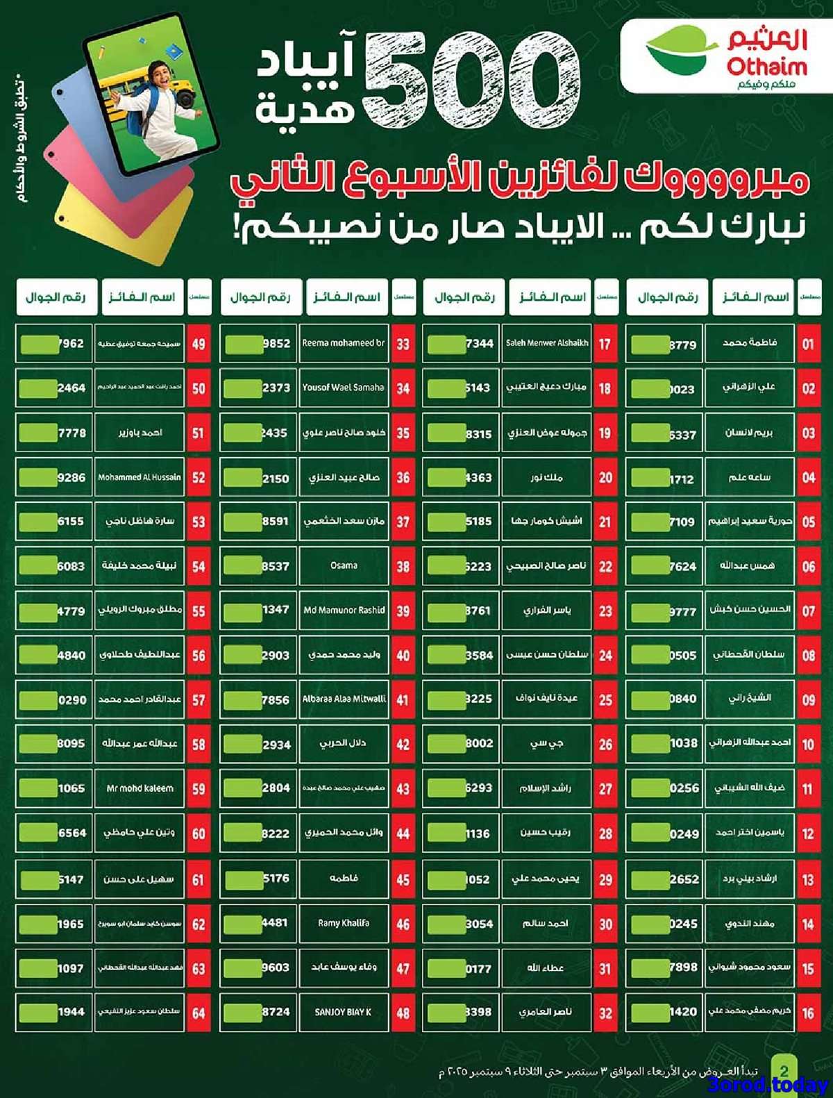 aMGv1K - عروض العثيم الطازج الاثنين 8-9-2025 | 16 ربيع الاول 1447هـ كليو عليك و كيلو علينا 1+1 مجانا